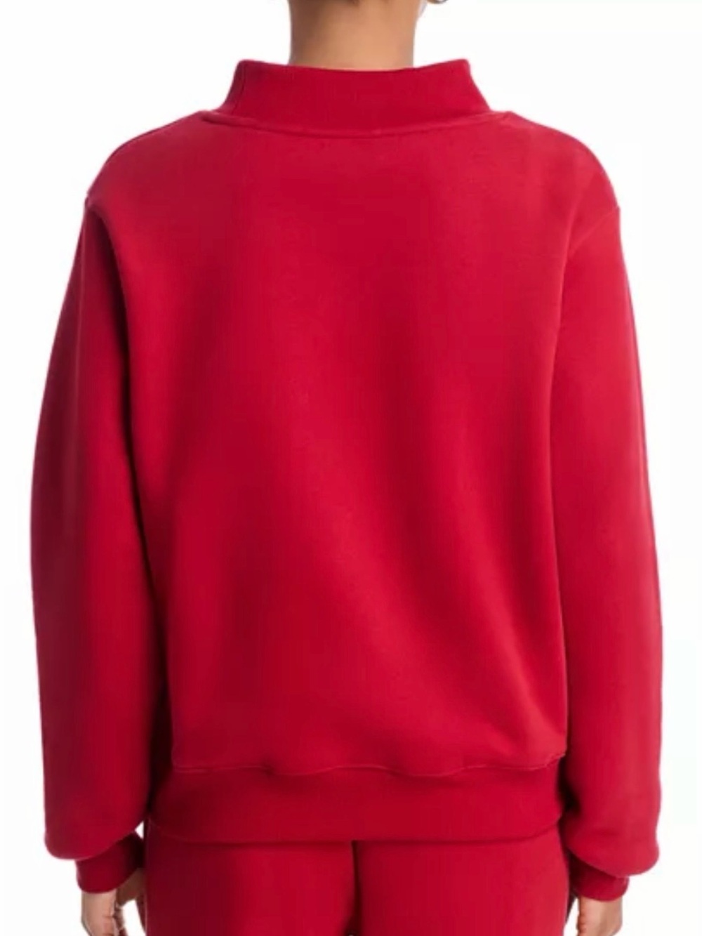 PARKE Red Mock-Turtleneck Logo Sweatshirt - Picture 2 of 9